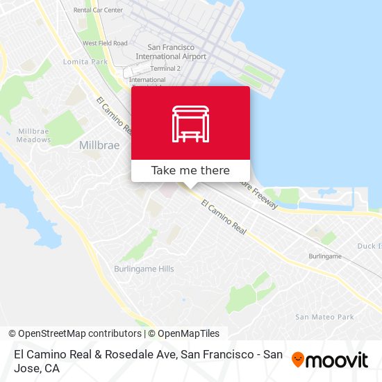 El Camino Real & Rosedale Ave map