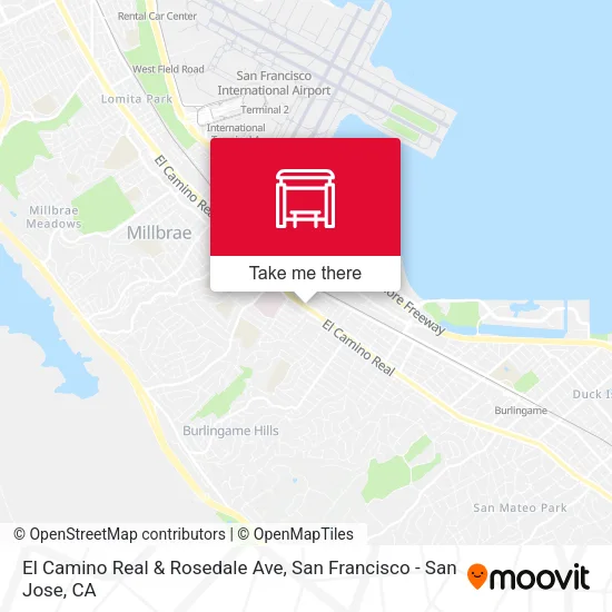 Mapa de El Camino Real & Rosedale Ave