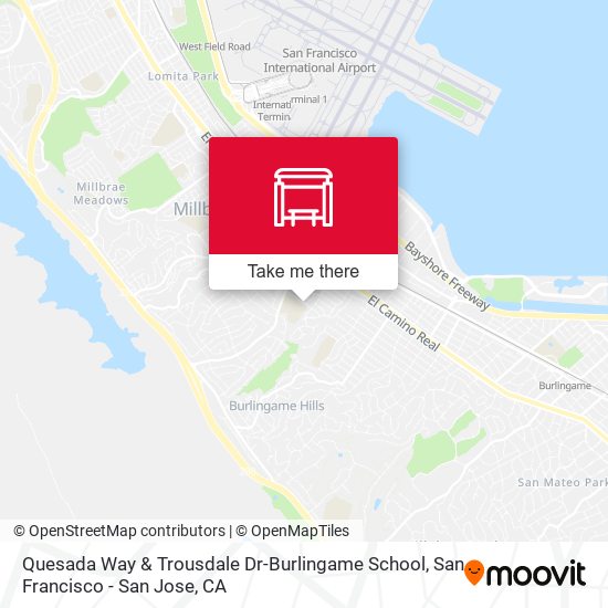 Mapa de Quesada Way & Trousdale Dr-Burlingame School