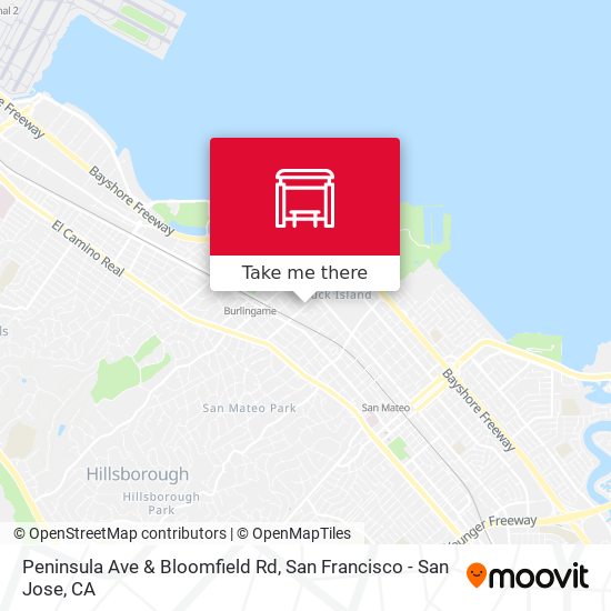 Peninsula Ave & Bloomfield Rd map