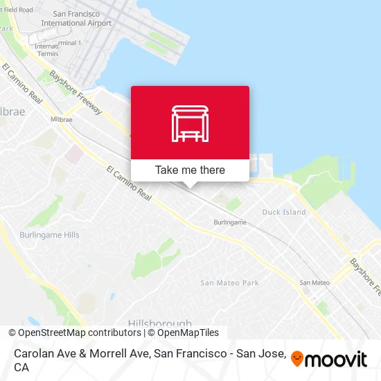 Carolan Ave & Morrell Ave map