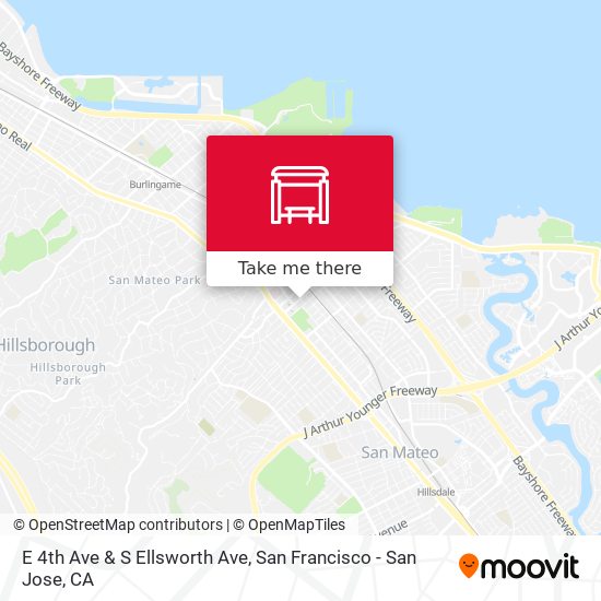 E 4th Ave & S Ellsworth Ave map