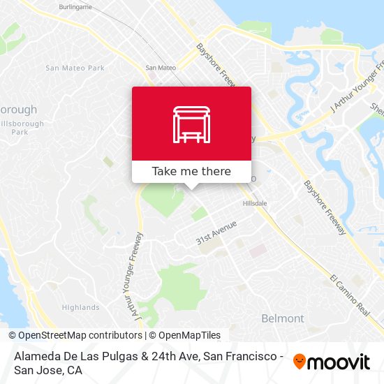 Mapa de Alameda De Las Pulgas & 24th Ave