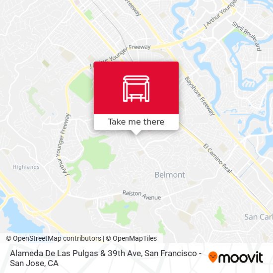 Mapa de Alameda De Las Pulgas & 39th Ave