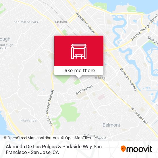 Mapa de Alameda De Las Pulgas & Parkside Way