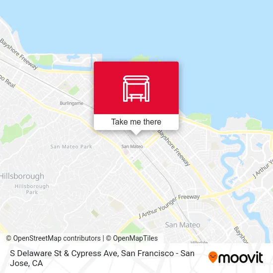 S Delaware St & Cypress Ave map