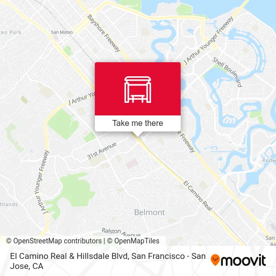 Mapa de El Camino Real & Hillsdale Blvd