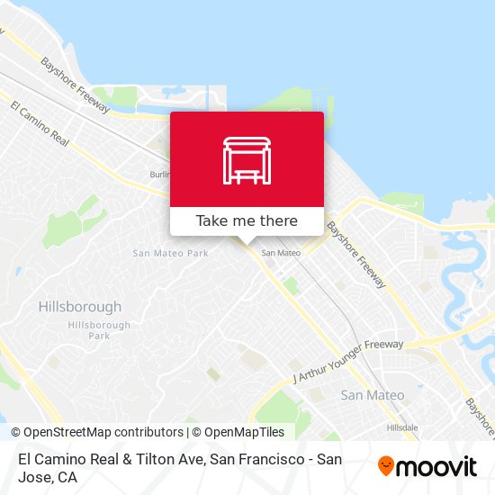 El Camino Real & Tilton Ave map