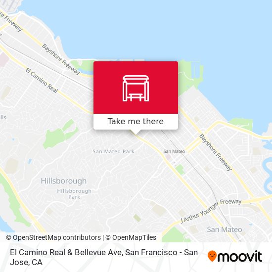 El Camino Real & Bellevue Ave map
