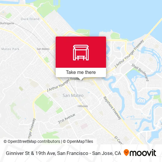 Mapa de Ginniver St & 19th Ave