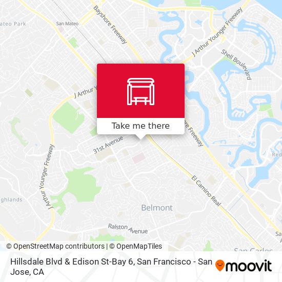 Hillsdale Blvd & Edison St-Bay 6 map
