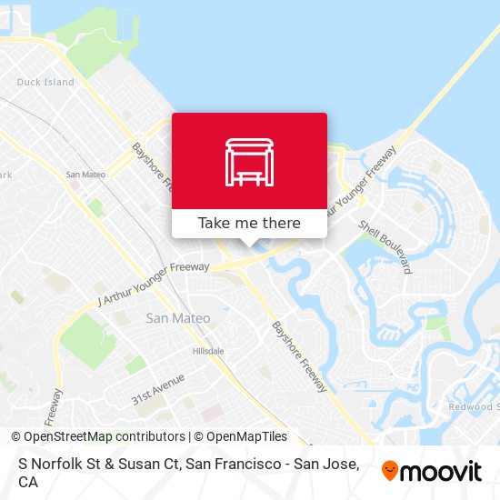 S Norfolk St & Susan Ct map