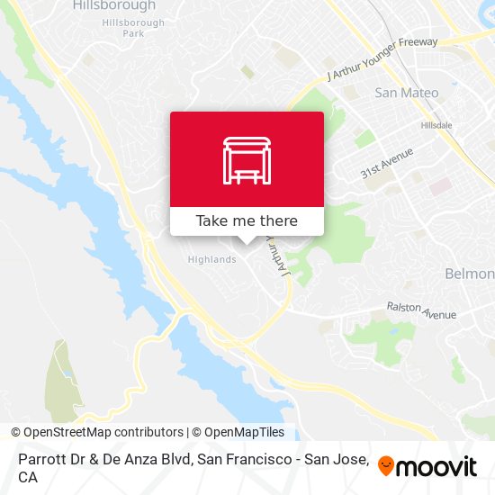 Parrott Dr & De Anza Blvd map