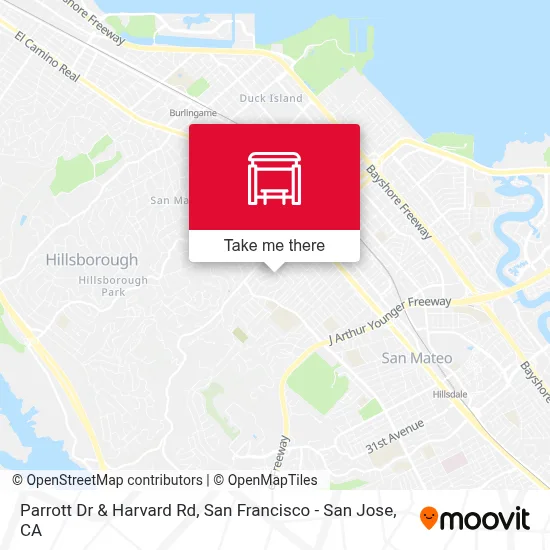 Parrott Dr & Harvard Rd map
