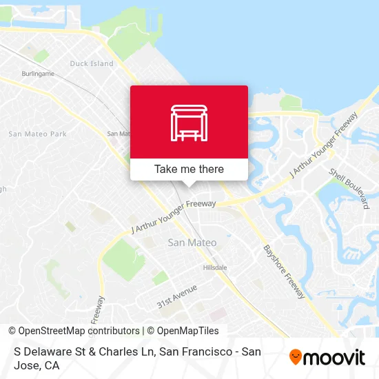 S Delaware St & Charles Ln map