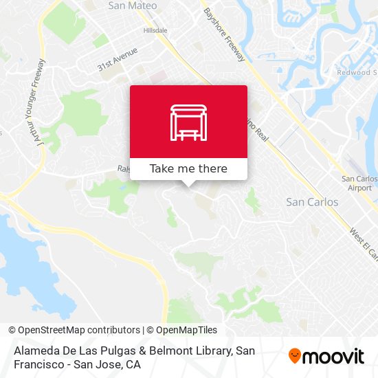 Mapa de Alameda De Las Pulgas & Belmont Library