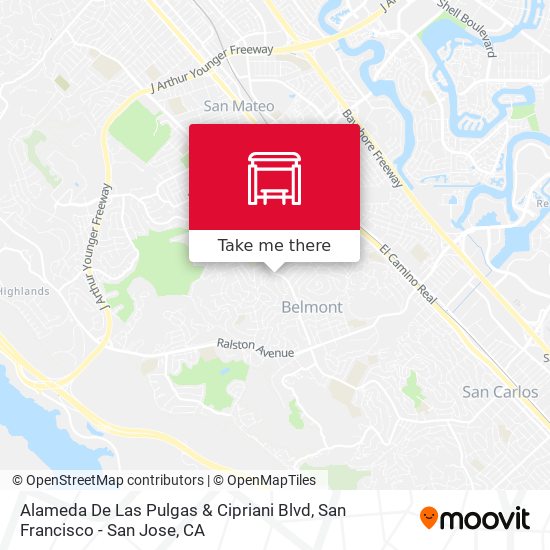 Mapa de Alameda De Las Pulgas & Cipriani Blvd