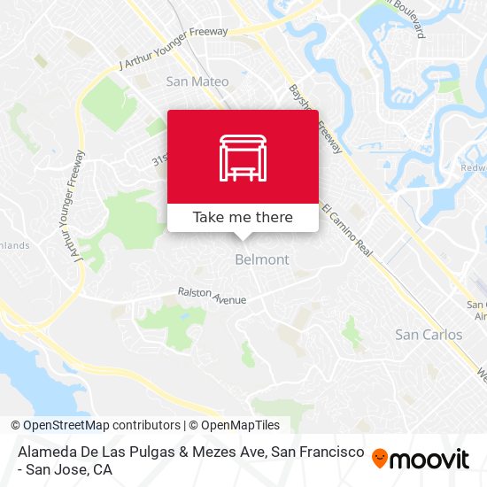 Alameda De Las Pulgas & Mezes Ave map