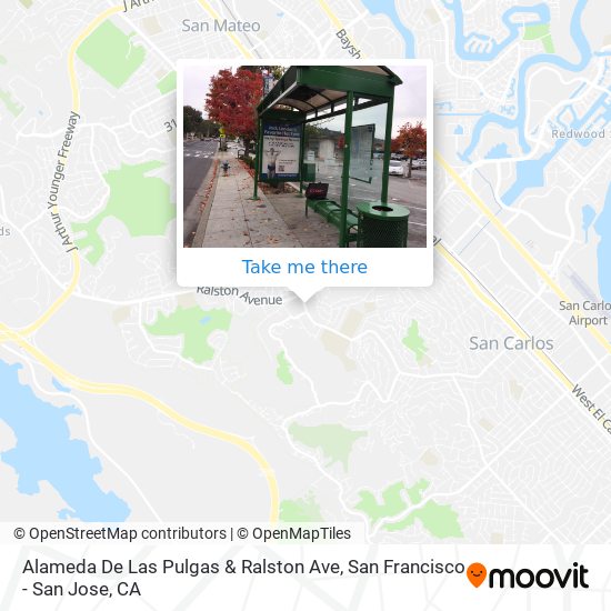 Mapa de Alameda De Las Pulgas & Ralston Ave