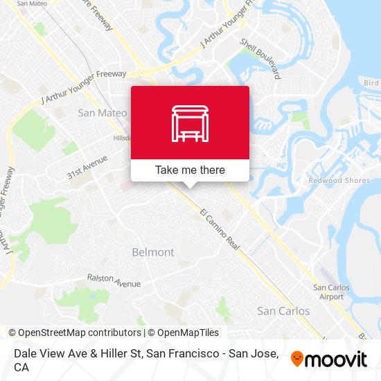 Dale View Ave & Hiller St map