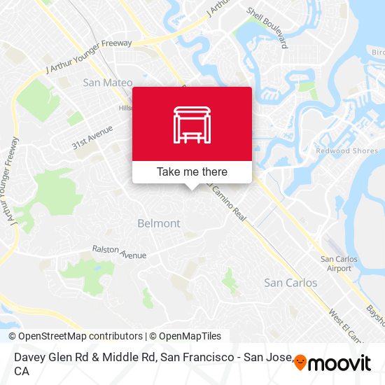 Davey Glen Rd & Middle Rd map