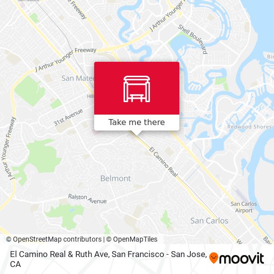 El Camino Real & Ruth Ave map