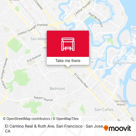 El Camino Real & Ruth Ave map