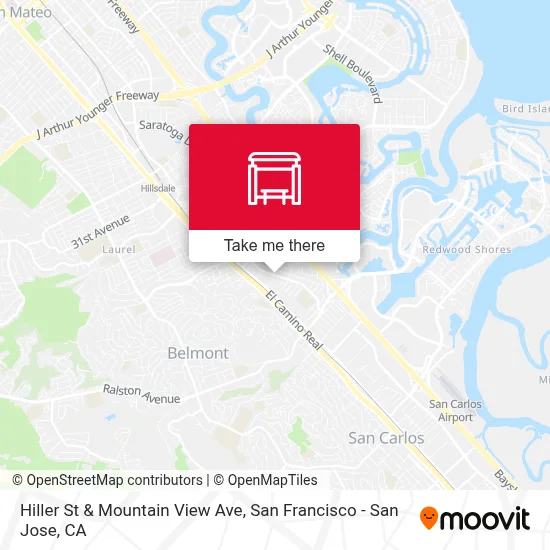 Hiller St & Mountain View Ave map