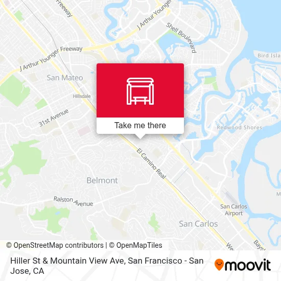 Hiller St & Mountain View Ave map