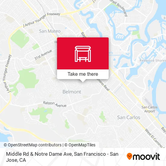 Middle Rd & Notre Dame Ave map