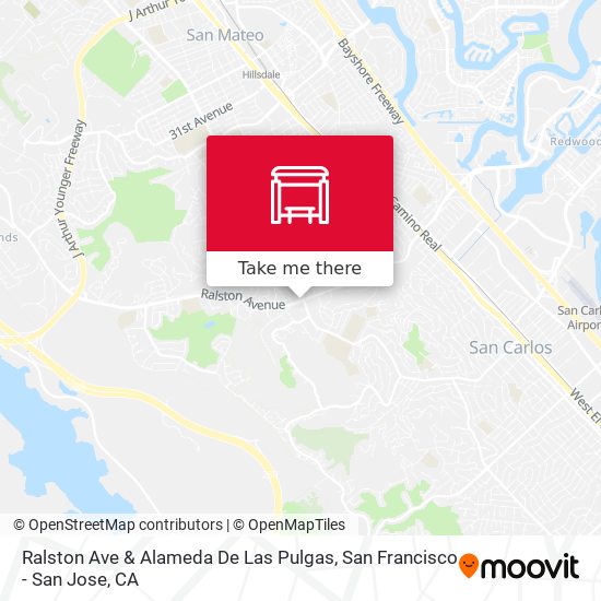 Ralston Ave & Alameda De Las Pulgas map