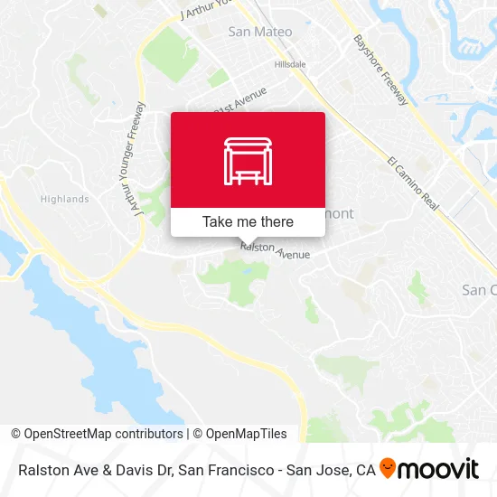 Ralston Ave & Davis Dr map