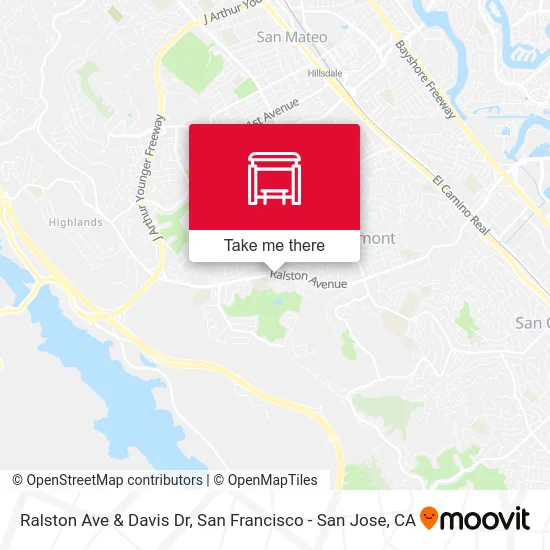 Ralston Ave & Davis Dr map