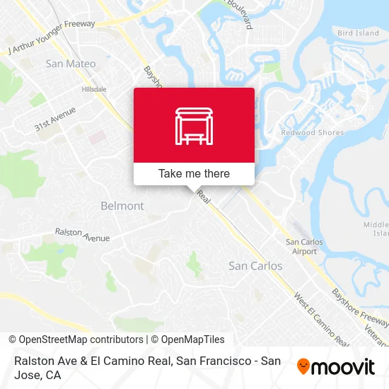 Ralston Ave & El Camino Real map