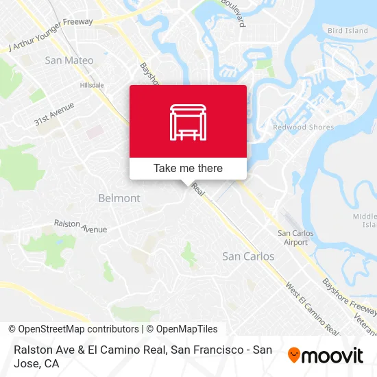 Ralston Ave & El Camino Real map