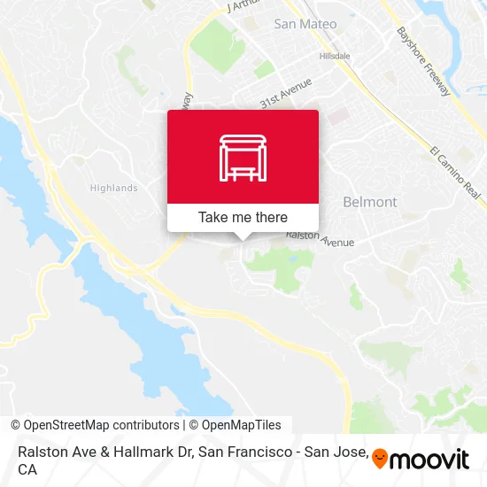 Ralston Ave & Hallmark Dr map