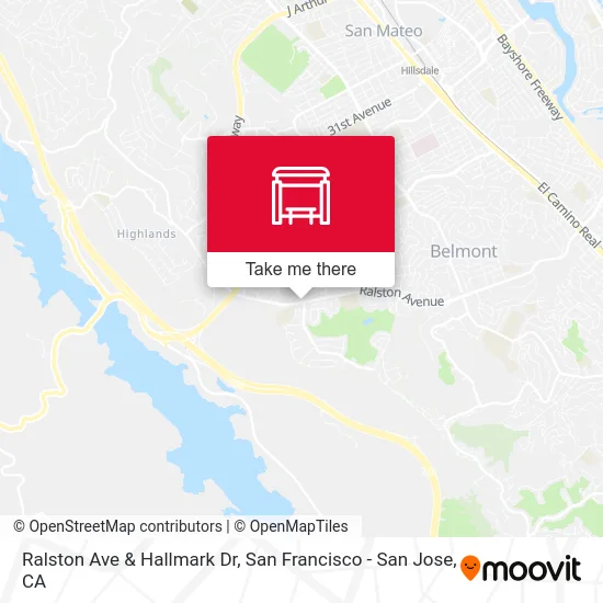 Ralston Ave & Hallmark Dr map