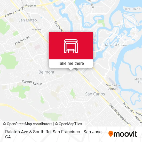 Ralston Ave & South Rd map