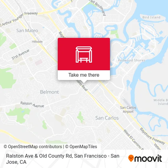 Ralston Ave & Old County Rd map