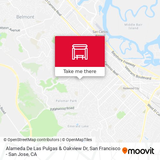 Mapa de Alameda De Las Pulgas & Oakview Dr