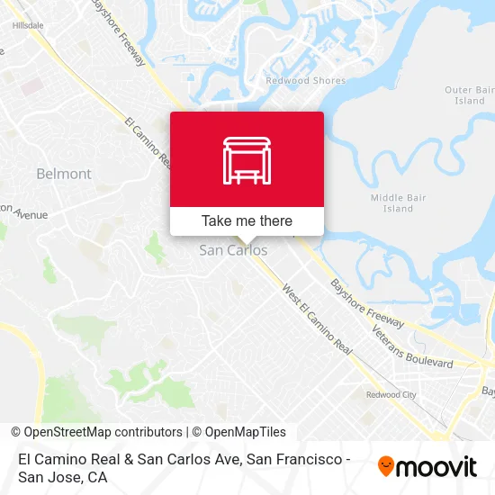 Mapa de El Camino Real & San Carlos Ave