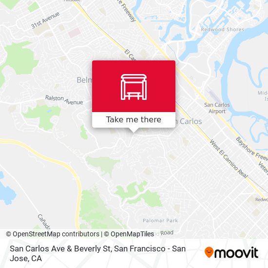 San Carlos Ave & Beverly St map