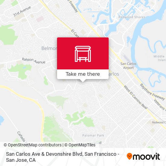 Mapa de San Carlos Ave & Devonshire Blvd