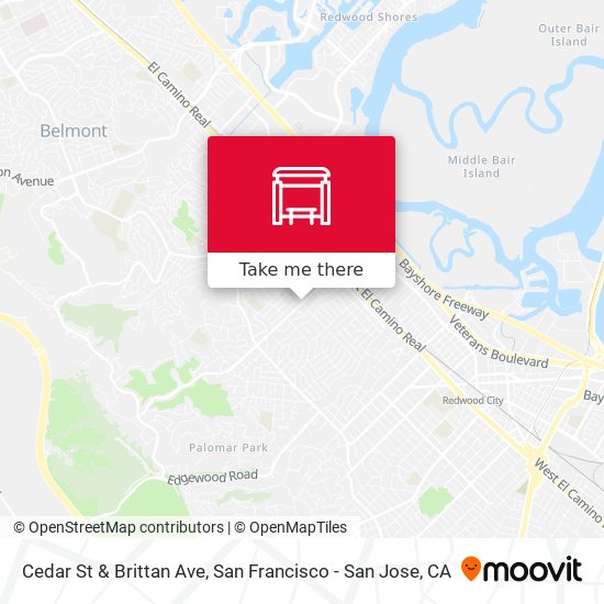 Cedar St & Brittan Ave map