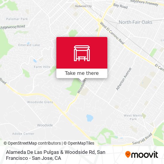 Mapa de Alameda De Las Pulgas & Woodside Rd