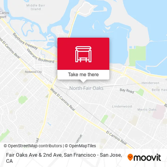 Fair Oaks Ave & 2nd Ave map