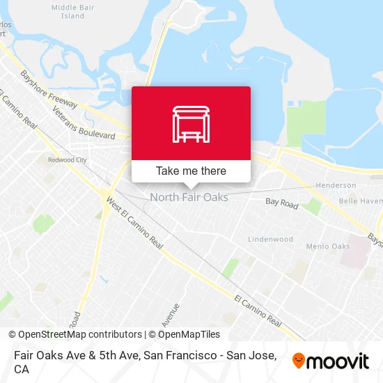 Mapa de Fair Oaks Ave & 5th Ave