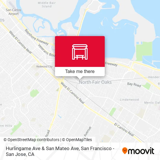 Mapa de Hurlingame Ave & San Mateo Ave