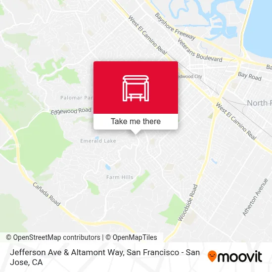 Jefferson Ave & Altamont Way map