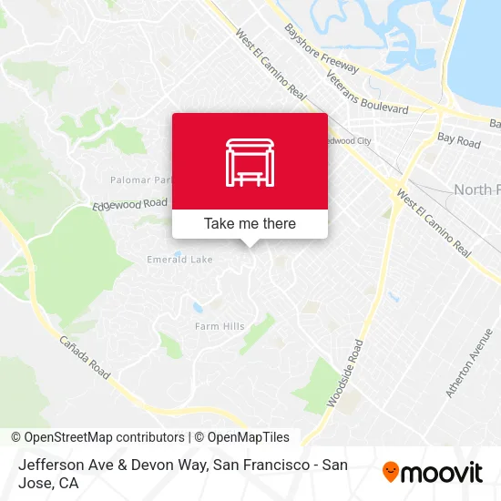 Jefferson Ave & Devon Way map